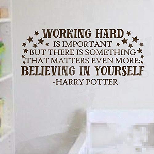 Pegatinas De Pared Buhos Working Hard Is Important But There Is Something That Matters Even More Believing In Yourself For Bedroom Living Room