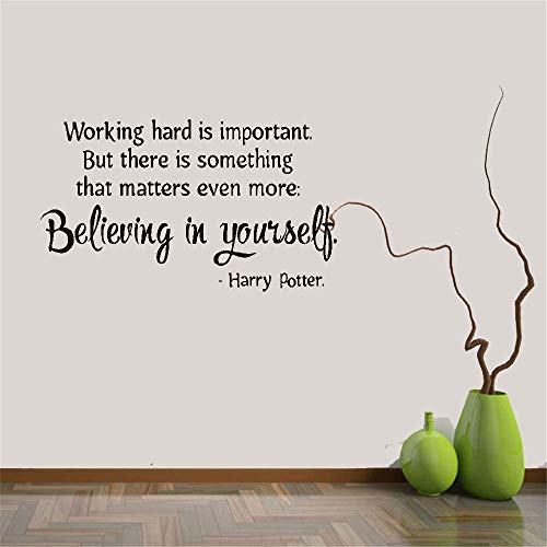 pegatinas de pared infantiles Nursery Rhyme Wall Decal Working Hard Is Important But There Is Something That Matters Even More Believing In Yourself For Nursery Kids Room Boys Girls Room