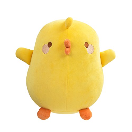 Peluche de PIU PIU (25 cm) Muy Suave para niños y bebés. El Suave Peluche Amarillo de la Serie Molang Disney es increíblemente Suave y Esponjoso para acurrucarse y Dormir.