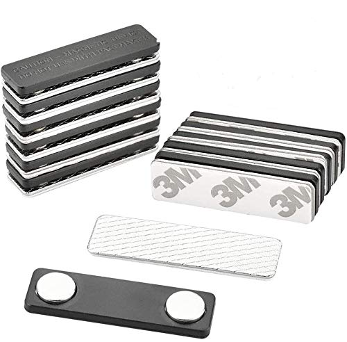 PERFETSELL 12 Set Placas de Identificación Imanes Placa Metalica de Identificacion Badges Magnétiques Soportes Magnético con Imán de 2 Puntos con Cinta Adhesiva para Nombre Identificaciones PERFETSELL 12 Set Placas de Identificación Imanes Placa Metalica de Identificacion Badges Magnétiques Soportes Magnético con Imán de 2 Puntos con Cinta Adhesiva para Nombre Identificaciones