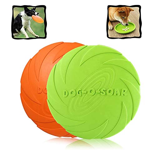 Perros interactivos Frisbee,2 Pcs Frisbee Perro,Juguete de disco volador para perro,Para Adiestramiento de Perros Juguetes de Tiro, Captura y Juego Perros interactivos Frisbee,2 Pcs Frisbee Perro,Juguete de disco volador para perro,Para Adiestramiento de Perros Juguetes de Tiro, Captura y Juego