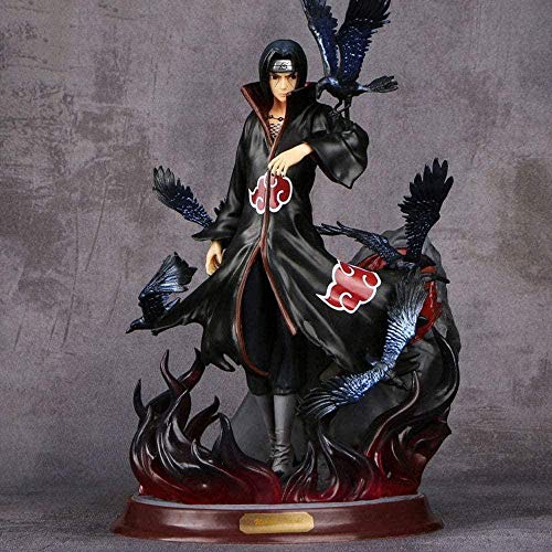 Personajes de Anime Naruto Akatsuki Itachi Uchiha Raven Premium en Caja Foto Juguete Modelo Estatua muñeca Escultura Altura 29 cm