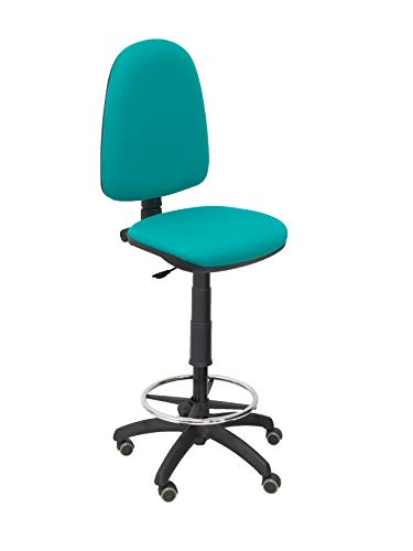 Piqueras Y Crespo T04CP Ayna bali- Taburete ergonómico, regulable en altura, aro reposapiés y ruedas de parquet, 100/123x46x40 cm, Verde claro Piqueras Y Crespo T04CP Ayna bali- Taburete ergonómico, regulable en altura, aro reposapiés y ruedas de parquet, 100/123x46x40 cm, Verde claro
