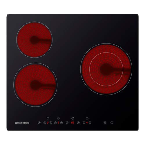 Placa VITROCERAMICA ECM-3F MILECTRIC (60 cm de Ancho, 3 Zonas de cocción, Control táctil, Fuego multizona, Color Negro) Placa VITROCERAMICA ECM-3F MILECTRIC (60 cm de Ancho, 3 Zonas de cocción, Control táctil, Fuego multizona, Color Negro)
