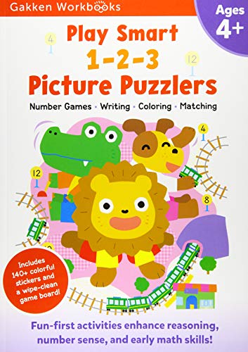 Play Smart 1-2-3 Picture Puzzlers Age 4+, Volume 21: At-Home Activity Workbook: Fun-First Activities for Building Early Math Skills (Gakken Workbooks: Play Smart)