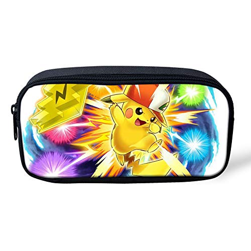 Pokemon Pikachu - Estuche para lápices de gran capacidad para la escuela, oficina, colegio, colegio, niña, tamaño grande, color Pikachu-2 22x11x4.5cm Pokemon Pikachu - Estuche para lápices de gran capacidad para la escuela, oficina, colegio, colegio, niña, tamaño grande, color Pikachu-2 22x11x4.5cm