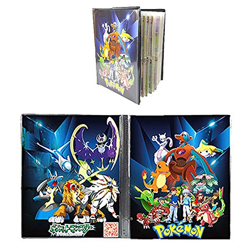 Porta Tarjetas de Pokemon Compatible con Carpeta Carpeta Coleccionable de Tarjetas coleccionables GX EX Tarjetas de Entrenador Álbumes 20 páginas Pueden Contener hasta 160 Tarjetas Bebe Elfo