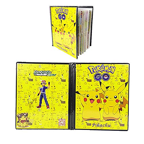 Porta Tarjetas de Pokemon Compatible con Carpeta Carpeta Pikachu Coleccionable de Tarjetas coleccionables GX EX Tarjetas de Entrenador Álbumes 20 páginas Pueden Contener hasta 160 Tarjetas