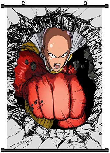 Póster Art Anime One Punch Man Fabric Wall Scroll Poster (16" X 23") Inches (Punch 05),Punch 01