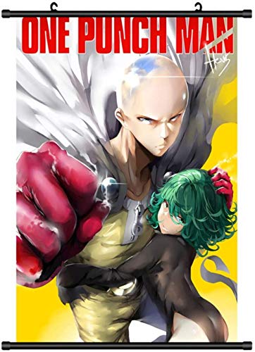 Póster Art Anime One Punch Man Fabric Wall Scroll Poster (16" X 23") Inches (Punch 05),Punch 08