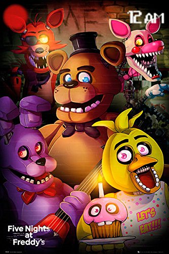Póster Five Night's at Freddy's - Let's Eat!!! [Personajes] (61cm x 91,5cm)