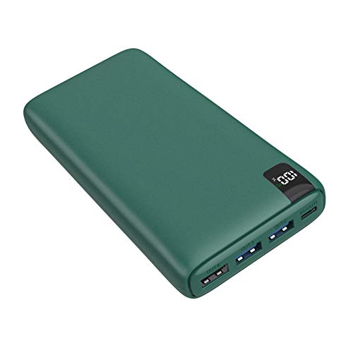 Power Bank 26800mAh A ADDTOP Batería Externa con 4 Puertos USB Cargador Portátil con Pantalla LCD para iPhone, Samsung, iPad y más