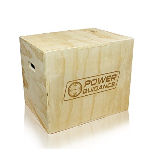 POWER GUIDANCE Caja pliométrica de Madera 3 en 1 - Ideal para Entrenamiento Cruzado -Plyo Caja de Madera, Plyo Box