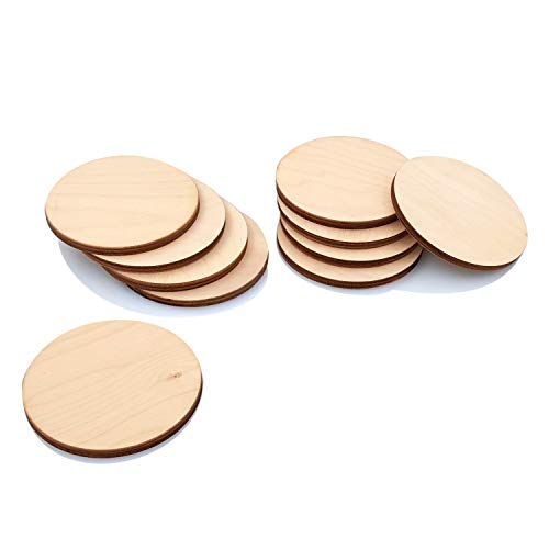 Primolegno - 10 círculos de 12 cm de madera, adornos redondos + 5 mm de grosor