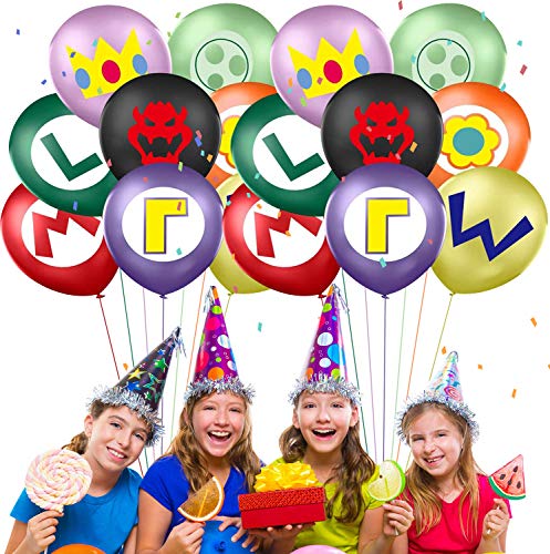 Qemsele Globos para Fiestas de Niños, 50Pcs Globos Fiesta Cumpleaños Decoración Dibujos Animados 12inch Globos de Latex con Confeti Dentro y Cintas, para Favores Regalo Carnaval Boda(Mario) Qemsele Globos para Fiestas de Niños, 50Pcs Globos Fiesta Cumpleaños Decoración Dibujos Animados 12inch Globos de Latex con Confeti Dentro y Cintas, para Favores Regalo Carnaval Boda(Mario)