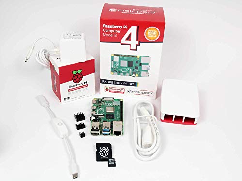 Raspberry Pi 4 Computer Official Premium Kit with MicroSD 32GB S.O. preloaded (4GB RAM, White)
