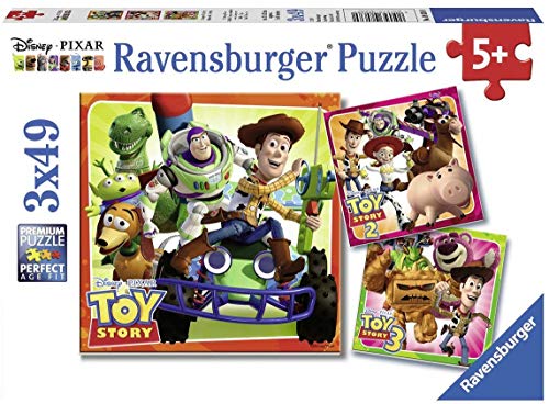 Ravensburger - Puzzle 3 x 49, Toy Story History (08038)
