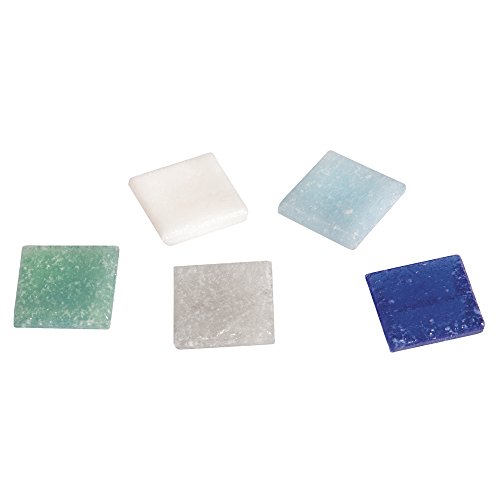 RAYHER - 1453108 - Piedras de Mosaico, 2 cm, Cubo Aprox 325 pcs/1 kg, Azul-Tonos
