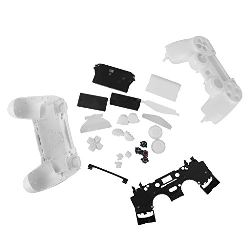 Replacement Full Housing Shell Case Button Kit for PlayStation4 PS4 Wireless Controller White [Importación Inglesa]