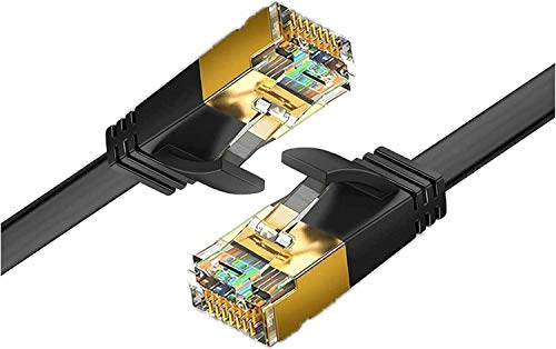 Reulin Cable Ethernet 1.2M Cat.7 Flat Lan Cable 10G para Extensor de Wifi, Módem Enrutador, Amplificador de Internet, Interruptor de red, Adaptador de Enchufe RJ45, Divisor de Ethernet, PS3-PS4 Pro