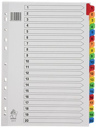 Rexel - Índice para archivador con anillas (A4, reforzado), varios colores
