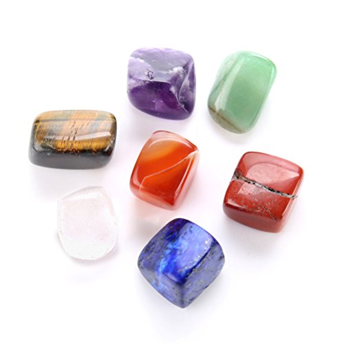 ROSENICE Healing Crystals Gemstone 7 Chakra para Grounding Equilibrio Meditación calmante Reiki