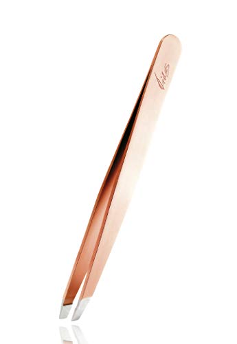 Rubis Pinzas de oro oblicuo – Edición especial Fides oro rosa – Pinzas para depilar cejas – doradas