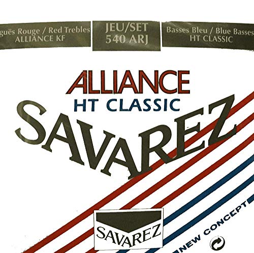 Savarez - Cuerdas para Guitarra Clásica Concert Alliance HT 540ARJ Juego Tensiones Mezcladas Rojo/Azul (Standard/Alta)