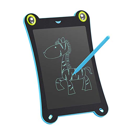 Schimer Pizarra con Pantalla LCD de 8,5" con función antiaclaramiento y líneas Gruesas, imanes, Cuerda, bolígrafo sin Papel para Escribir, Tomar Notas, Azul Azul