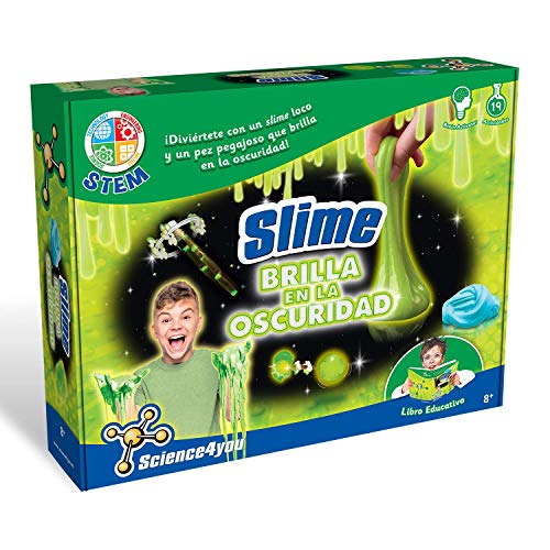 Science4You-Slime Juguete Educativo Stem para Niños +8 Años, Slime Brilla Oscuridad, Multicolor (611672)
