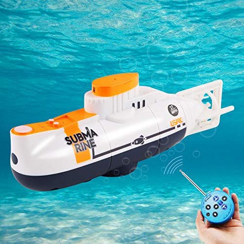 Seamuing Mini RC Submarino Control Remoto Barco Recargable RC Submarino Electrónico Agua Juguete Impermeable Buceo para Piscina Tanque de Peces Niños Regalo