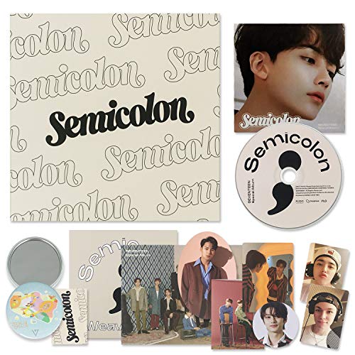 SEVENTEEN Speical Album - [ SEMICOLON ] CD + Photobook(14VERSIONS) + WEAVING KIT + Folded Postcard + Mini Card + Sticker + Photocards + OFFICIAL POSTER + FREE GIFT