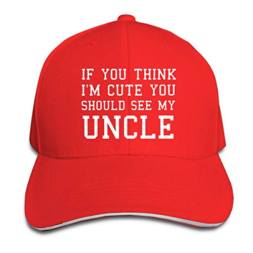 Si Crees Que Soy Lindo, deberías Ver a mi tío Hombres Gorra de béisbol de Perfil bajo Ajustable Sombrero de papá