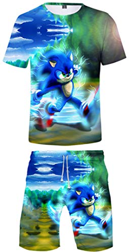 Silver Basic Camiseta de Verano de Manga Corta para Hombre Sonic The Hedgehog Camiseta y Pantalón Ropa Deportiva Traje Videojuego Sonic Silver Shadow Cosplay M,753Ejecutando Sonic-2 Silver Basic Camiseta de Verano de Manga Corta para Hombre Sonic The Hedgehog Camiseta y Pantalón Ropa Deportiva Traje Videojuego Sonic Silver Shadow Cosplay M,753Ejecutando Sonic-2