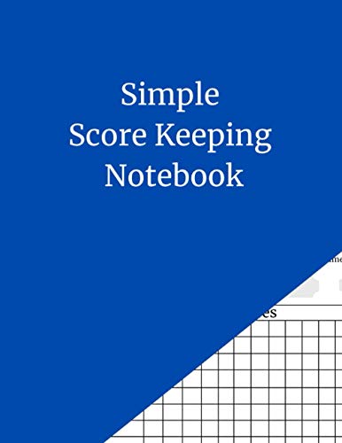Simple Score Keeping Notebook: Family game scoring notepad with blue cover