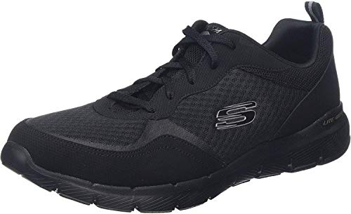 Skechers Flex Appeal 3.0-Go Forward, Zapatillas Mujer, Negro (BBK Black Leather/Mesh/Trim), 38 EU