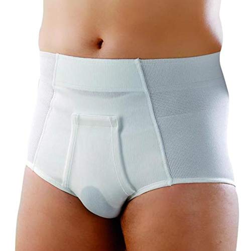 Slip Elastico Sport per Ernia Inguinale ORIONE© - Bianco - Versione alta con apertura frontale completamente apribile Art.316 Taglia 4 > 86-90 cm Slip Elastico Sport per Ernia Inguinale ORIONE© - Bianco - Versione alta con apertura frontale completamente apribile Art.316 Taglia 4 > 86-90 cm