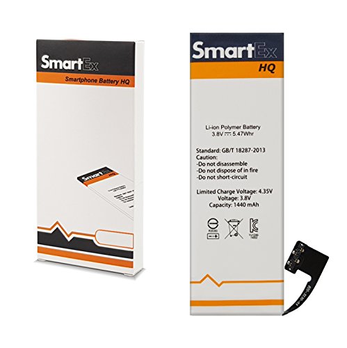 Smartex® Nueva Li-Ion Baterìa Compatible con iPhone 5/1440 mAh | Batería de Repuesto sin ciclos de Recarga | 24 Meses de garantía