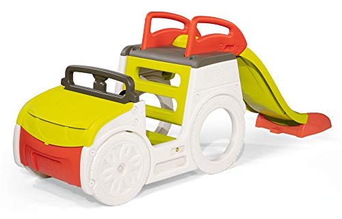 Smoby-Area de Actividades con tobogán Coche Aventura (840205), Color Verde Smoby-Area de Actividades con tobogán Coche Aventura (840205), Color Verde