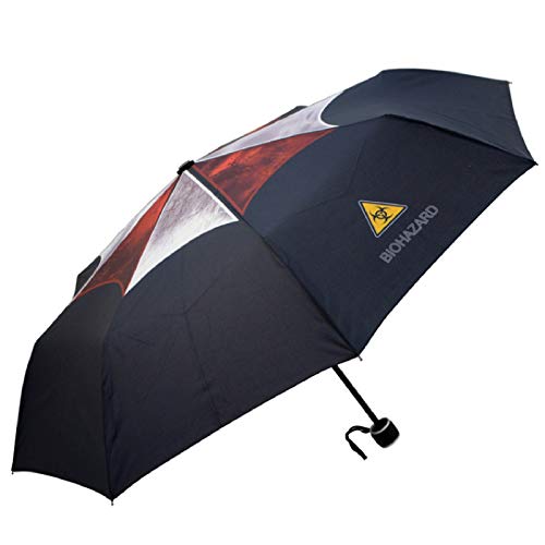 Sol & Rain Resident Evil (Sumbrella Corporation) Imprimir paraguas cosplay alrededor de anima Mini Paraguas de viaje, parasol compacto liviano portátil con 95% de protección UV para fanáticos de anime