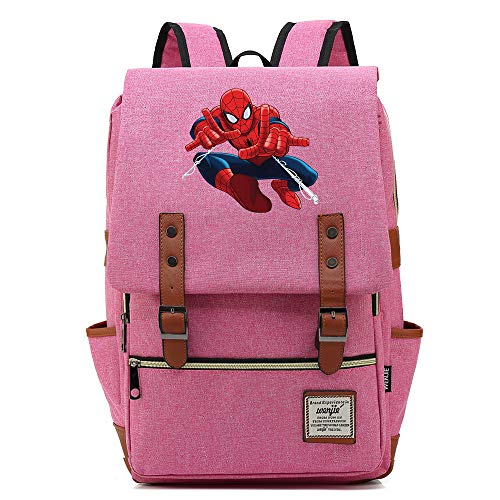 Spider-Man Peter Mochila escolar para ordenador portátil para niños y niñas de 14 pulgadas, unisex, ligera, 17 l, mochila escolar rosa oscuro 07 Spider-Man Peter Mochila escolar para ordenador portátil para niños y niñas de 14 pulgadas, unisex, ligera, 17 l, mochila escolar rosa oscuro 07