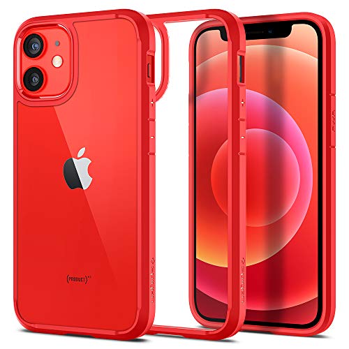 Spigen Funda Ultra Hybrid Compatible con iPhone 12 Mini - Rojo
