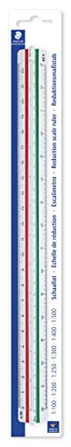 Staedtler 561 98-4BK – Escalímetro triangular de plástico blanco 30 cm de largo, 6 Escalas: 1:100/1:200/1:250/1:300/1:400/1:500. Presentación en blíster Staedtler 561 98-4BK – Escalímetro triangular de plástico blanco 30 cm de largo, 6 Escalas: 1:100/1:200/1:250/1:300/1:400/1:500. Presentación en blíster
