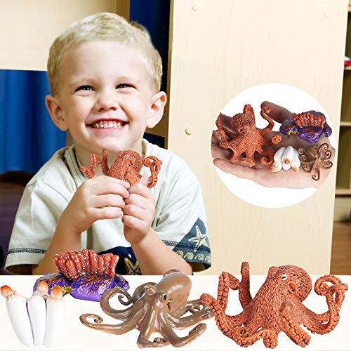 Sugely Regalos de Pascua ciclo de vida etapas simulación animal modelo miniatura animal juguete colección figura animal marino modelo adornos para accesorios juguete educativo