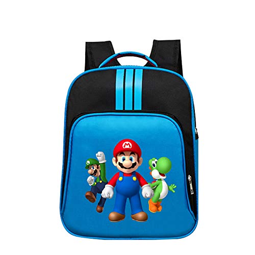 Super Mario Mochila Casual Mochila Exquisita Mochila Escolar Primaria para niñas, niños, Dibujos Animados, patrón, Bolsa de Deporte de Viaje Mochila para niños