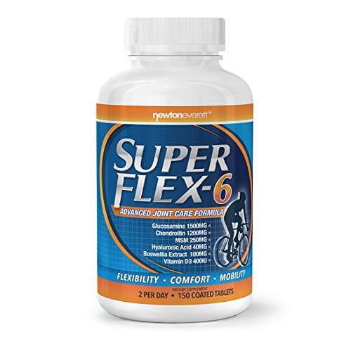 SUPERFLEX-6 - Fórmula avanzada para el cuidado de las articulaciones (glucosamina, condroitina, MSM, vitamina D, ácido hialurónico y extracto de boswellia) - 150 tabletas SUPERFLEX-6 - Fórmula avanzada para el cuidado de las articulaciones (glucosamina, condroitina, MSM, vitamina D, ácido hialurónico y extracto de boswellia) - 150 tabletas