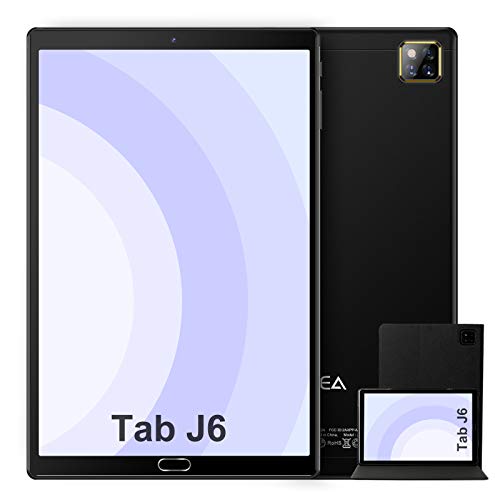 Tablet 10 Pulgadas Android 10.0 - RAM 4GB | ROM 64GB - WiFi - Octa Core (Certificación Google GMS) - JUSYEA Tableta - Batería de 6000mAh - Cubierta (Negro)