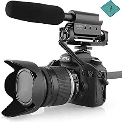 TAKSTAR Condensador Fotografía Entrevista Micrófono de grabación compatible con Canon Nikon Cámara DSLR DV SGC-598