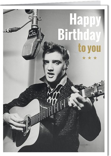 Tarjeta de felicitación de 11,5 x 16 cm + + + divertido de Modern Times + + Elvis Presley Happy Birthday to you + + + + + MODERN TIMES © 2018 ABG EPE IP LLC elvis.com