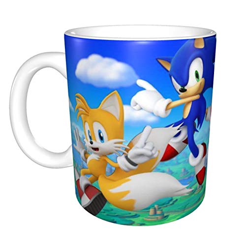 Taza de café con diseño de Mario Bros y Sonic Team, para el día de la madre, regalo para el día de la madre, regalo de cumpleaños para abuela, 12 onzas